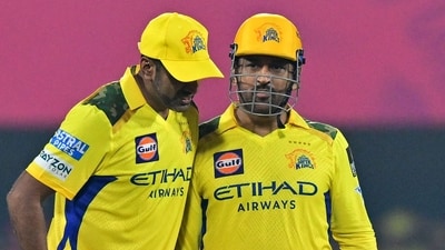 Ravichandran Ashwin interrupted a panellist when the latter was speaking about MS Dhoni (AFP) Ravichandran Ashwin interrupted a panellist when the latter was speaking about MS Dhoni (AFP)