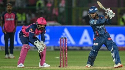 Lucknow Super Giants' Ayush Badoni scored 50 off 34 balls as he shared a 76-run fourth-wicket partnership with Aiden Markram. (AFP) Lucknow Super Giants' Ayush Badoni scored 50 off 34 balls as he shared a 76-run fourth-wicket partnership with Aiden Markram. (AFP)
