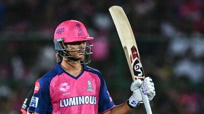 Yashasvi Jaiswal continued his fine run of form, scoring his fourth fifty in 31 balls, with three fours and three sixes. (AFP) Yashasvi Jaiswal continued his fine run of form, scoring his fourth fifty in 31 balls, with three fours and three sixes. (AFP)