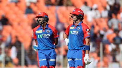 Axar Patel and Tristan Stubbs had a 53-run partnership, but neither could see the innings through the end as DC fell maybe 15 runs short of what would have been a truly daunting total. (REUTERS)