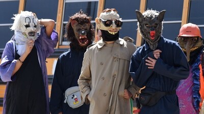 Honduras: On April 14, 2025, revellers in Quimistan, Honduras, wore masks as part of the Holy Week celebrations, going door-to-door and along roadsides to ask for donations. (Photo by Orlando SIERRA / AFP) (AFP) Honduras: On April 14, 2025, revellers in Quimistan, Honduras, wore masks as part of the Holy Week celebrations, going door-to-door and along roadsides to ask for donations. (Photo by Orlando SIERRA / AFP) (AFP)