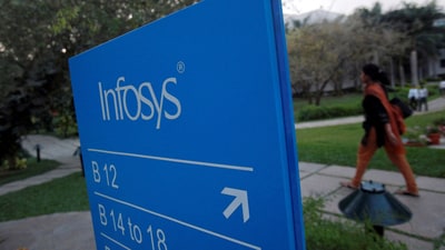 Infosys reported last Thursday a consolidated net profit of Rs. 7,033 crore, seeing an 11.7 per cent decline for the March quarter. The company had posted a profit of  ₹7,969 crore in the same quarter last year. (Reuters file)