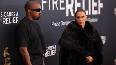 File photo of Kanye West and Bianca Censori at the red carpet during the 67th Annual Grammy Awards. (REUTERS)
