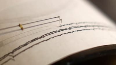 Earthquake today: A working seismograph is shown in a display about earthquakes. (Reuters) Earthquake today: A working seismograph is shown in a display about earthquakes. (Reuters)