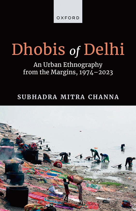 At the Yamuna river: The cover of Channa’s book, Dhobis of Delhi. At the Yamuna river: The cover of Channa’s book, Dhobis of Delhi.