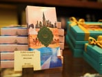 A Dubai Chocolate product is displayed at Vivel, a desserts shop and cafe, in Dubai, United Arab Emirates.