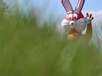 Easter Bunny trackers suggest that the Easter Bunny will usually arrive to your home at around 10 p.m. local time, so make sure the kids are asleep before then! (Photo by RALF HIRSCHBERGER / AFP)