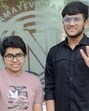 JEE Main Punjab topper Piusa Das (AIR-80) and Chandigarh topper Arnav Jindal (AIR-36) in Chandigarh on Saturday. (Ravi Kumar/HT)