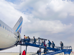 The vehicle hit the 'undercarriage of the non-operational IndiGo aircraft, the airline said. 