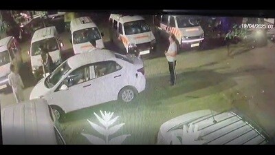 According to the police, there is an ongoing dispute between complainant’s brother, and the accused Dharampal alias Prince, who was previously involved in a firing incident at the same taxi stand in October last year. (CCTV Footage) According to the police, there is an ongoing dispute between complainant’s brother, and the accused Dharampal alias Prince, who was previously involved in a firing incident at the same taxi stand in October last year. (CCTV Footage)