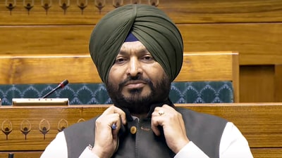 Ravneet Singh Bittu said that the central government has also taken a serious note of the plot hatched by the leaders of 'Waris Punjab De'. (Sansad TV) Ravneet Singh Bittu said that the central government has also taken a serious note of the plot hatched by the leaders of 'Waris Punjab De'. (Sansad TV)