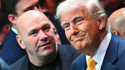Dana White and Donald Trump at an UFC event in Miami (AFP)