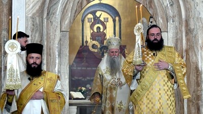 Metropolitan of the Serbian Orthodox Church in Montenegro, Joanikije Micovic leads the Easter service at the Cathedral in Podgorica, Montenegro, on April 20, 2025. (Photo by SAVO PRELEVIC / AFP) (AFP) Metropolitan of the Serbian Orthodox Church in Montenegro, Joanikije Micovic leads the Easter service at the Cathedral in Podgorica, Montenegro, on April 20, 2025. (Photo by SAVO PRELEVIC / AFP) (AFP)
