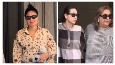 Kareena Kapoor and Karisma Kapoor were seen together in Mumbai on April 19. (Instagram/ Bollywood Women Closet) Kareena Kapoor and Karisma Kapoor were seen together in Mumbai on April 19. (Instagram/ Bollywood Women Closet)
