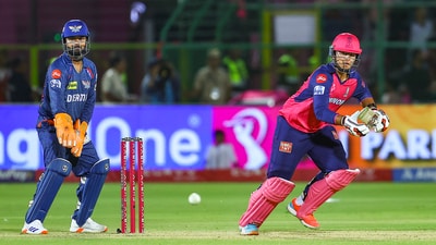 Rajasthan Royals' Vaibhav Suryavanshi plays a shot during the IPL 2025 match between Rajasthan Royals and Lucknow Super Giants (PTI) Rajasthan Royals' Vaibhav Suryavanshi plays a shot during the IPL 2025 match between Rajasthan Royals and Lucknow Super Giants (PTI)
