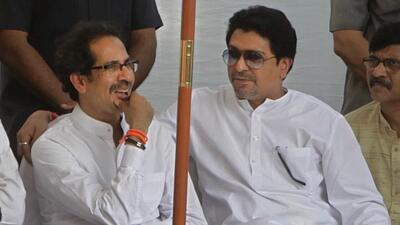Uddhav Thackeray and Raj Thackeray said they were willing to come together in the interest of Maharashtra and Marathi people. (Hindustan Times) Uddhav Thackeray and Raj Thackeray said they were willing to come together in the interest of Maharashtra and Marathi people. (Hindustan Times)