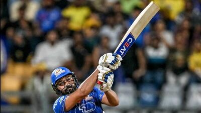 Rohit Sharma returned to form with a blazing 76* off 45 as Mumbai Indians defeated Chennai Super Kings by 9 wickets. (AFP) Rohit Sharma returned to form with a blazing 76* off 45 as Mumbai Indians defeated Chennai Super Kings by 9 wickets. (AFP)