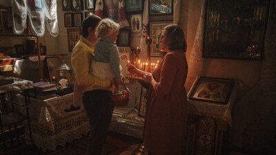 A family help their daughter to light a candle during the celebration of Orthodox Easter at St. John Theologian Church of the Orthodox Church of Ukraine in Kharkiv, Ukraine, on Sunday, April 20, 2025. (AP Photo/George Ivanchenko) (AP) A family help their daughter to light a candle during the celebration of Orthodox Easter at St. John Theologian Church of the Orthodox Church of Ukraine in Kharkiv, Ukraine, on Sunday, April 20, 2025. (AP Photo/George Ivanchenko) (AP)