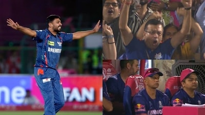 LSG's Avesh Khan defended nine runs in final over against RR LSG's Avesh Khan defended nine runs in final over against RR