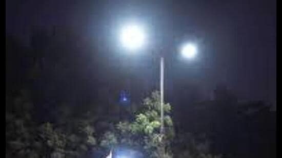 In the first phase of the initiative, similar streetlights have already been installed in 2,024 villages across Haryana. (HT File)