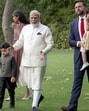 Prime Minister Narendra Modi with US vice president JD Vance, Second Lady Usha Vance and their children, in New Delhi, on Monday. (PMO) Prime Minister Narendra Modi with US vice president JD Vance, Second Lady Usha Vance and their children, in New Delhi, on Monday. (PMO)