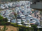 Throughout the day, people are advised to use public transport to avoid congestion on roads in Delhi. Throughout the day, people are advised to use public transport to avoid congestion on roads in Delhi.