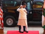 PM Modi greeted JD Vance and his family at his official residence in Delhi. PM Modi greeted JD Vance and his family at his official residence in Delhi.