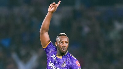 Andre Russell's golden arm continues to strike, as he bowled one over and produced the wicket of Sai Sudharsan. Russell is now up to 6 wickets in the season with less than 8 overs bowled. (ANI) Andre Russell's golden arm continues to strike, as he bowled one over and produced the wicket of Sai Sudharsan. Russell is now up to 6 wickets in the season with less than 8 overs bowled. (ANI)