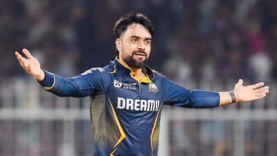 Rashid Khan looked somewhat back to his best against KKR, returning figures of 2-25 including the wickets of Sunil Narine and Andre Russell. Rashid Khan is under pressure this season to rediscover his peak form. (ANI) Rashid Khan looked somewhat back to his best against KKR, returning figures of 2-25 including the wickets of Sunil Narine and Andre Russell. Rashid Khan is under pressure this season to rediscover his peak form. (ANI)