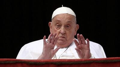 FILE PHOTO: Pope Francis gestures from a balcony, on the day the "Urbi et Orbi" (to the city and to the world) message is delivered at St. Peter's Square, on Easter Sunday, at the Vatican, on April 20 (REUTERS) FILE PHOTO: Pope Francis gestures from a balcony, on the day the "Urbi et Orbi" (to the city and to the world) message is delivered at St. Peter's Square, on Easter Sunday, at the Vatican, on April 20 (REUTERS)