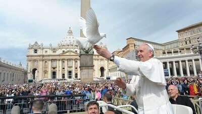 Pope Francis passed away quietly at his home in Casa Santa Marta, the Vatican. (AFP)
