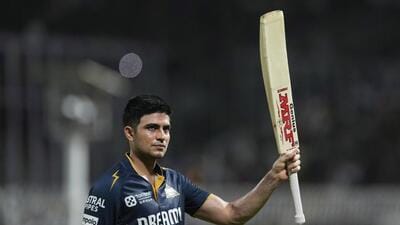Gujarat Titans’ captain Shubman Gill scored 90 off 55 against Kolkata Knight Riders in their 39-ball win on Monday. (AP) Gujarat Titans’ captain Shubman Gill scored 90 off 55 against Kolkata Knight Riders in their 39-ball win on Monday. (AP)