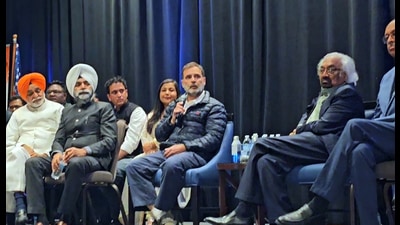 Lok Sabha LoP and Congress MP Rahul Gandhi addresses the Indian diaspora during his US visit, in Boston on Sunday. (ANI) Lok Sabha LoP and Congress MP Rahul Gandhi addresses the Indian diaspora during his US visit, in Boston on Sunday. (ANI)