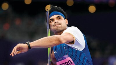 Neeraj Chopra competes in the men's javelin throw. (AFP) Neeraj Chopra competes in the men's javelin throw. (AFP)