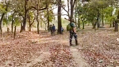 Security personnel during an anti-Naxal operation. (PTI) Security personnel during an anti-Naxal operation. (PTI)