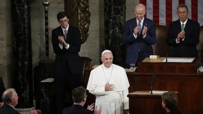 His life has been marked by both historic turning points and major obstacles, from his modest upbringing in Argentina to his time as pope, which was centered on social justice, interfaith understanding, and church reform.In 2015, Pope Francis arrives to address a joint meeting of Congress on Capitol Hill in Washington on September 24, 2015, making history as the first pontiff to do so. (AP)