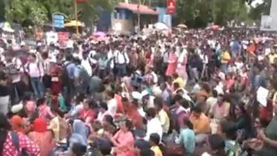 The Supreme Court on April 3 scrapped the appointment of 25,752 Bengal government appointed 2016-batch school teachers and non-teaching staff (ANI video grab) The Supreme Court on April 3 scrapped the appointment of 25,752 Bengal government appointed 2016-batch school teachers and non-teaching staff (ANI video grab)
