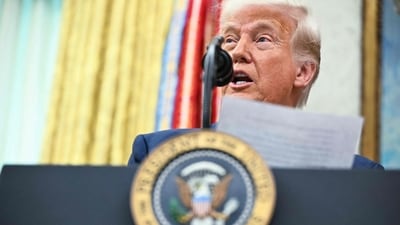 US President Donald Trump in the Oval Office of the White House in Washington, DC on April 18, 2025. (AFP) US President Donald Trump in the Oval Office of the White House in Washington, DC on April 18, 2025. (AFP)