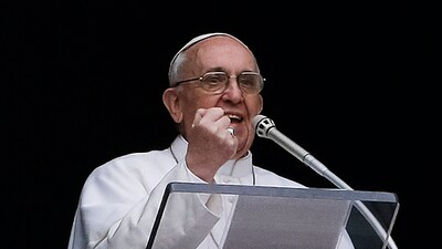 A day before his death, Pope Francis blessed thousands of people in St. Peter's Square on the occasion of Easter Sunday. He also took a surprise popemobile romp through the piazza. In pic: Pope Francis gestures as he delivers his Angelus prayer from the window of his studio overlooking St. Peter's Square, at the Vatican in 2013. (AP) A day before his death, Pope Francis blessed thousands of people in St. Peter's Square on the occasion of Easter Sunday. He also took a surprise popemobile romp through the piazza. In pic: Pope Francis gestures as he delivers his Angelus prayer from the window of his studio overlooking St. Peter's Square, at the Vatican in 2013. (AP)
