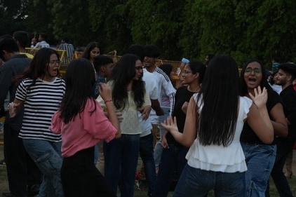 Students turned the campus ground into a dance floor. (Photo: Anurag Mehra/HT)