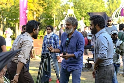 SS Rajamouli on the sets of RRR, which was a global success. SS Rajamouli on the sets of RRR, which was a global success.