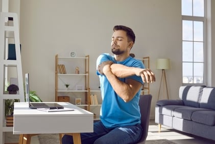 Perform simple exercises while being at your desk. (Shutterstock) Perform simple exercises while being at your desk. (Shutterstock)