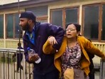 A tourist being brought to a medical facility, after terrorists attacked a group of tourists at Pahalgam, in Anantnag district, on Tuesday. (PTI) A tourist being brought to a medical facility, after terrorists attacked a group of tourists at Pahalgam, in Anantnag district, on Tuesday. (PTI)