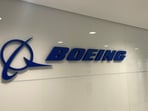 FILE PHOTO: A Boeing logo is seen at the company's technology and engineering center in Sao Jose dos Campos, Sao Paulo state, Brazil October 10, 2023. REUTERS/Gabriel Araujo/File Photo