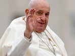 Pope Francis smiled after celebrating Easter mass in St. Peter's Square at the Vatican.