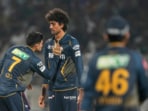 Shubman Gill thumps Sai Kishore's chest after GT dismissed Venkatesh Iyer Shubman Gill thumps Sai Kishore's chest after GT dismissed Venkatesh Iyer
