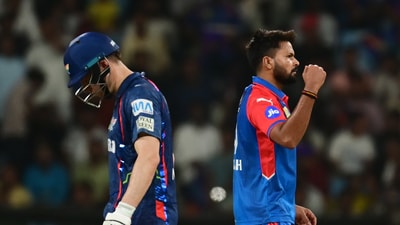 Mukesh Kumar ran riot and claimed the big wickets of Rishabh Pant (0), Ayush Badoni (36), Abdul Samad (2) and Mitchell Marsh (45) to break LSG's back. Mukesh Kumar ran riot and claimed the big wickets of Rishabh Pant (0), Ayush Badoni (36), Abdul Samad (2) and Mitchell Marsh (45) to break LSG's back.
