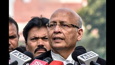 Abhishek Singhvi, who was deposing before the joint parliamentary committee (JPC) examining the bills on one nation, one election (ONOE), made a detailed presentation on legal points. (ANI PHOTO)