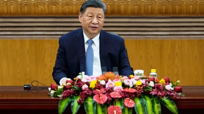 Chinese President Xi Jinping attends an event at the Great Hall of the People in Beijing on Friday, March 28, 2025. (Ng Han Guan/AP) Chinese President Xi Jinping attends an event at the Great Hall of the People in Beijing on Friday, March 28, 2025. (Ng Han Guan/AP)