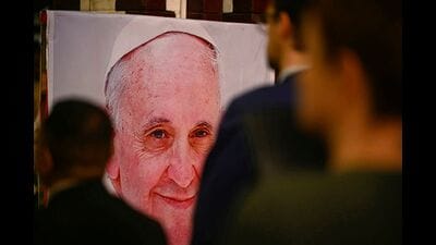 His dialogues with leaders and representatives of other religions were also rooted in his humble conviction that people of different faiths are all co-pilgrims (AFP)
